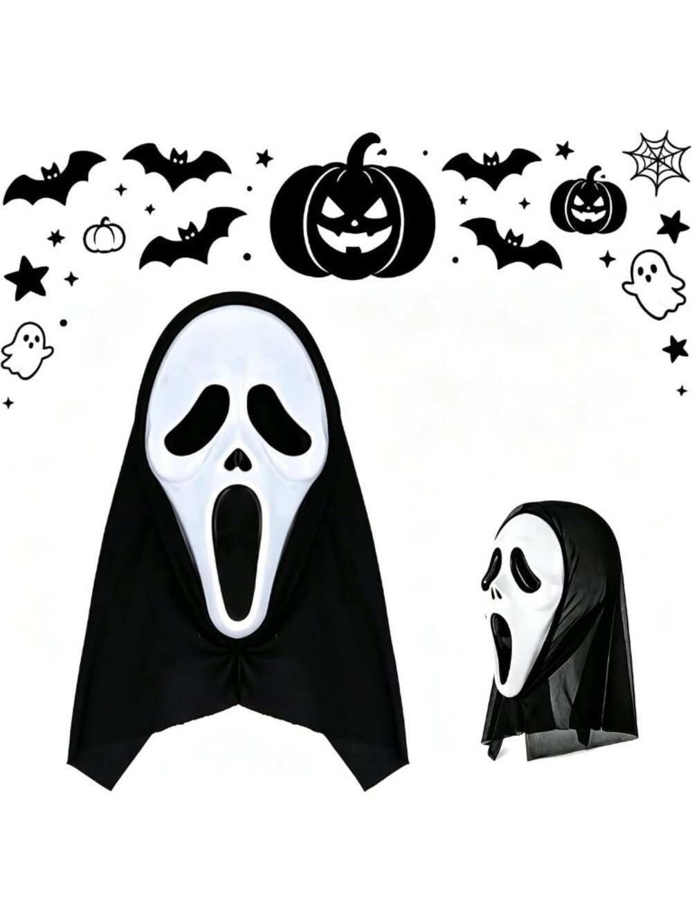 3D Skull Mask for Halloween, Scary Costume Party Prop, Adult Cosplay Accessory